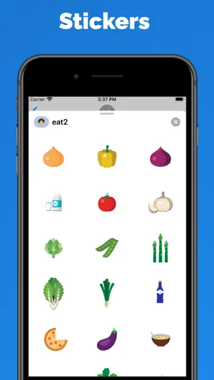 吃食物表情符号贴纸 emoji & stickers