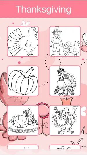 图画书 感恩节为儿童 : Thanksgiving Coloring Book