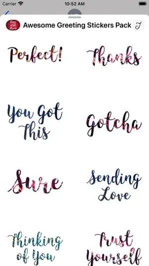 Awesome Greeting Stickers Pack